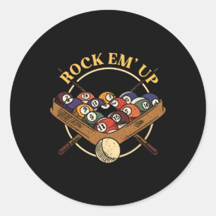 Billard Ball Rack Stick Cue Billiard Player Snoo Runder Aufkleber