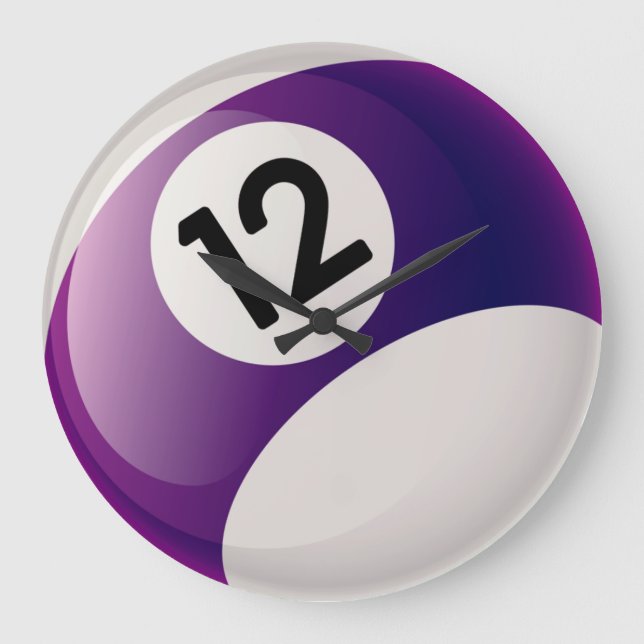 Billard-Ball-Uhr der Nr.-12 Große Wanduhr (Vorderseite)