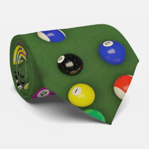Billard Balls Pool Table Necktie Krawatte