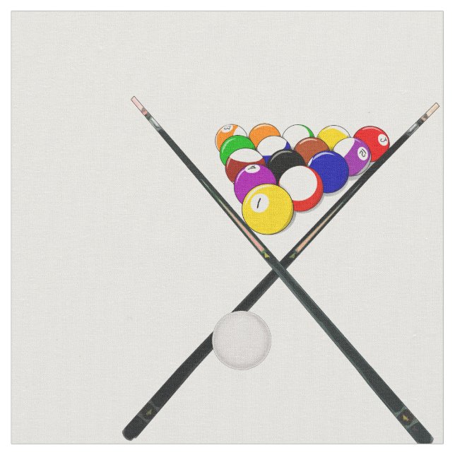 Billard-Balls und Pool-Cues Stoff (Nahaufnahme)