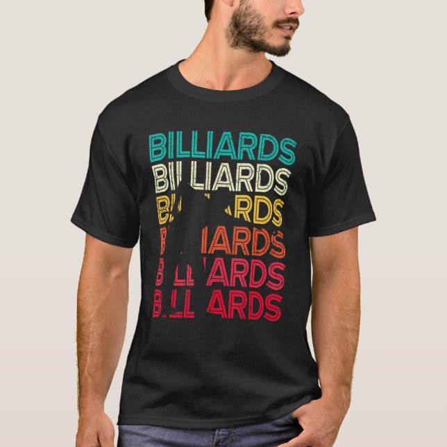 Billard Billard Billard Billard Billard Cue 8 B T-Shirt (Vorderseite)