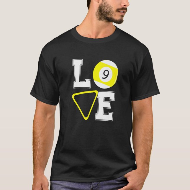 Billard Billard Billard Billard Billard Liebe Graf T-Shirt (Vorderseite)