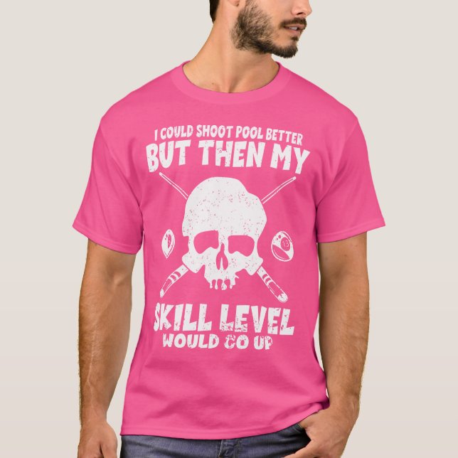 Billard Billard Billard Billard Billard Skull Pool T-Shirt (Vorderseite)