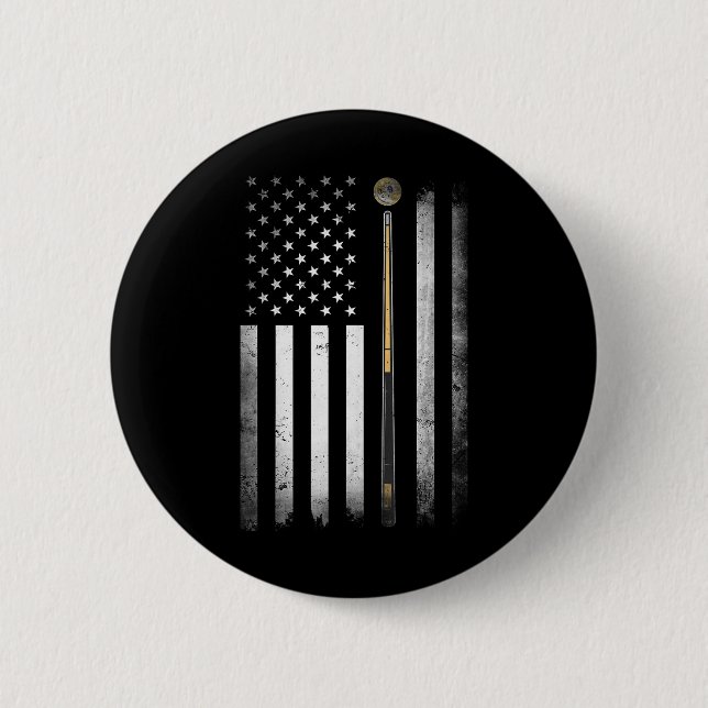 Billard Billard Billardtisch US-amerikanische Flag Button (Vorderseite)