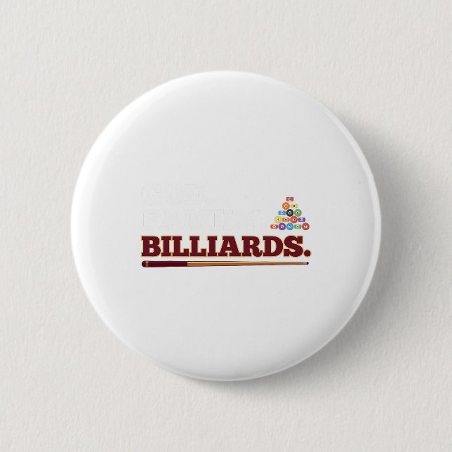Billard-Billard der Familie von Gott - Billard-Pla Button (Vorderseite)
