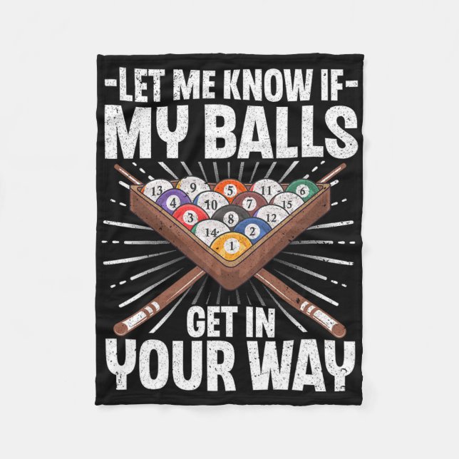 Billard Billard Design Damen Billiard Pool Fleecedecke (Vorderseite)