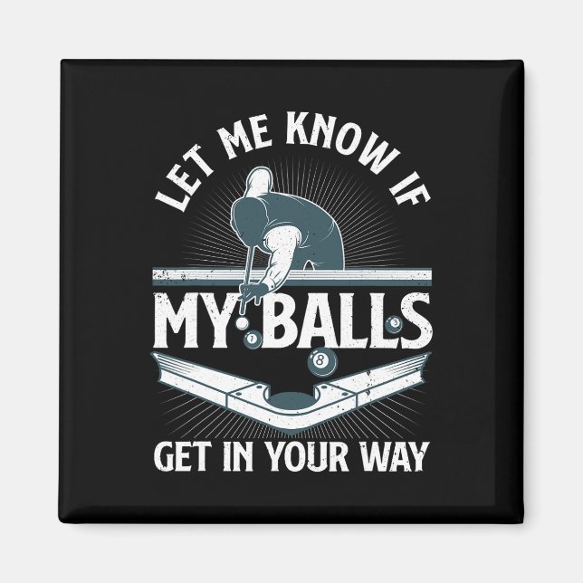 Billard Billard Design Damen Billiard Pool Magnet (Vorne)