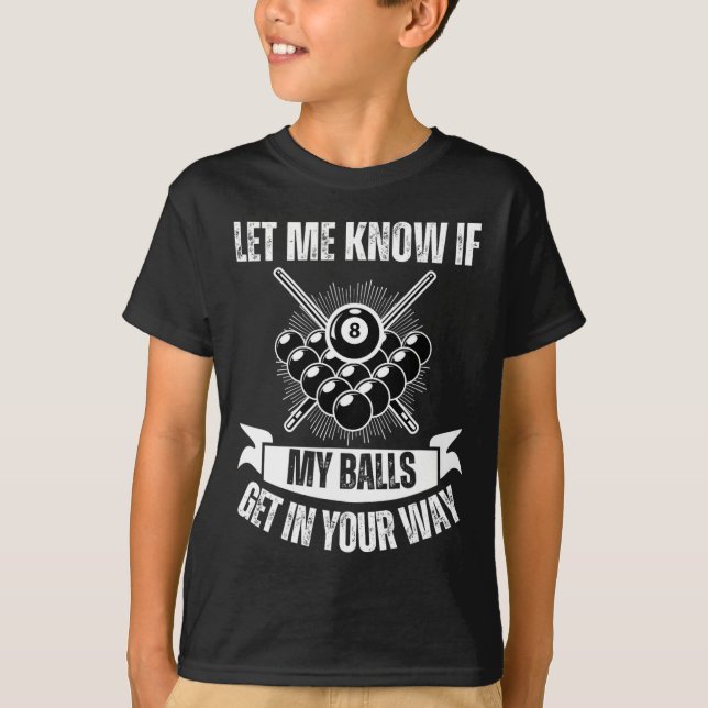 Billard Billard Design Damen Billiard Pool T-Shirt (Vorderseite)