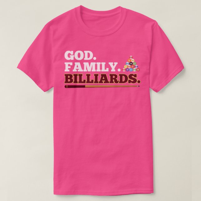 Billard Billard für die Familie T-Shirt (Design vorne)