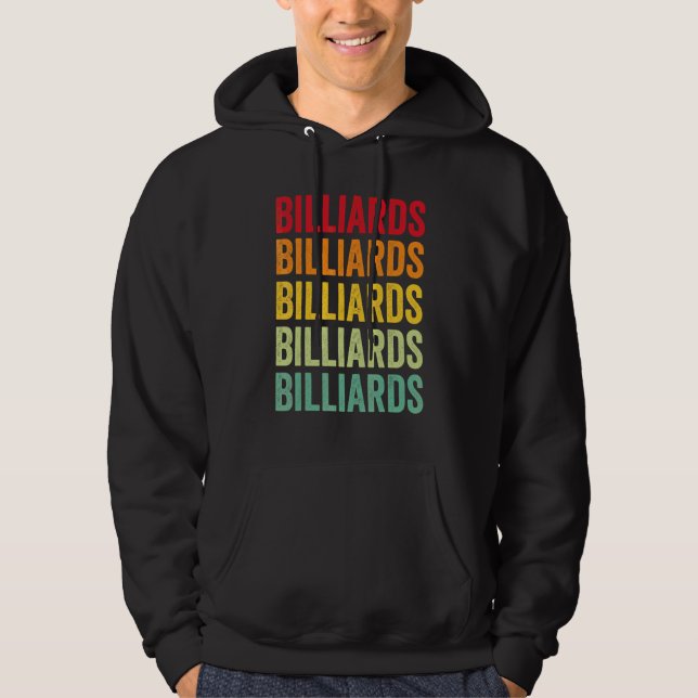 Billard Billard-Hobbyist Regenbogen-Design Hoodie (Vorderseite)