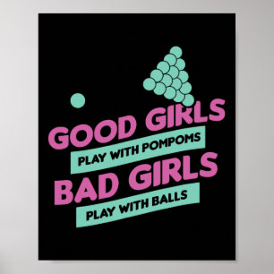 Billard Billard Pool-Geschenk für Frauen und Gir Poster