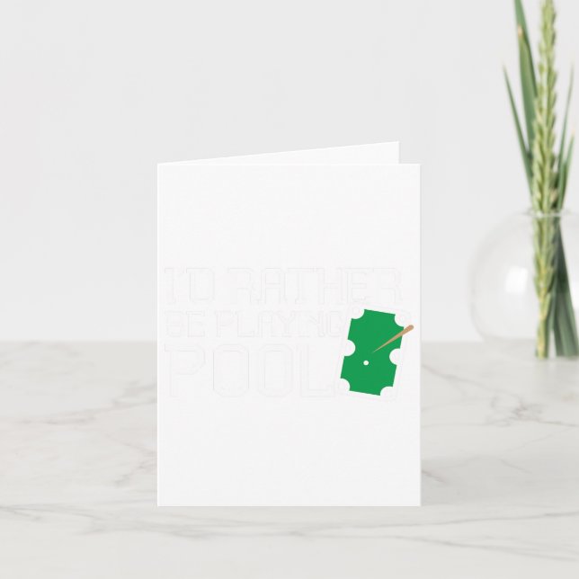 Billard-Billardtisch statt Billard spielen Karte (Vorderseite)