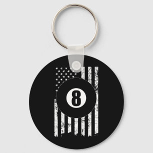 Billard Billiard Player 8 Ball USA Schlüsselanhänger