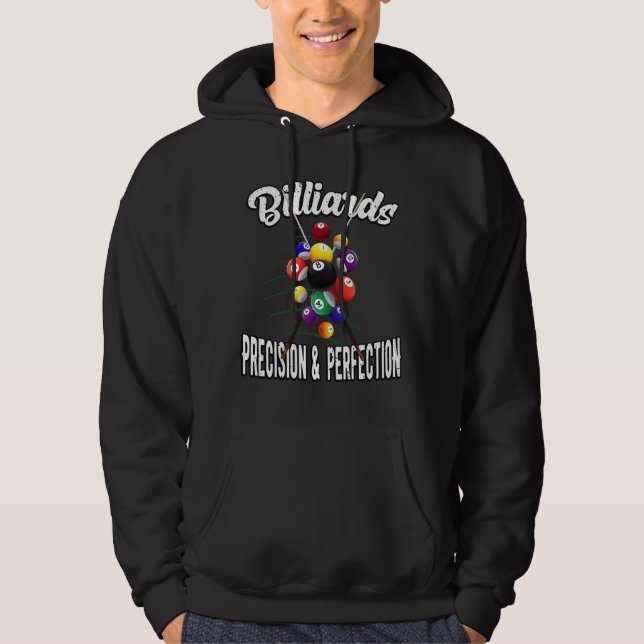 Billard Billiard Vintag 8-Ball Hoodie (Vorderseite)