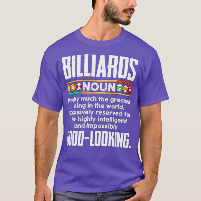 Billard Definition Funny Billiard 8 Ball Pool T-Shirt (Vorderseite)