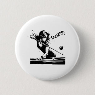 Billard - Der 8 Ball. Funny Girl Versage. Für Bill Button