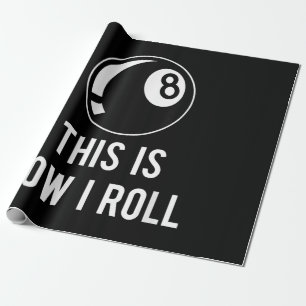 Billard Design für Poolspieler Retro 8 Ba. Geschenkpapier