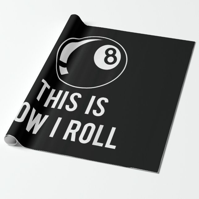 Billard Design für Poolspieler Retro 8 Ba. Geschenkpapier (Ungerollt)
