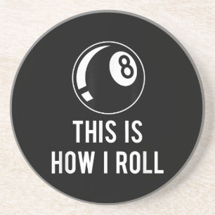 Billard Design für Poolspieler Retro 8 Ba. Getränkeuntersetzer