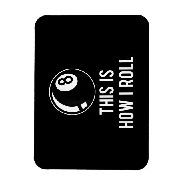 Billard Design für Poolspieler Retro 8 Ba. Magnet (Vertikal)