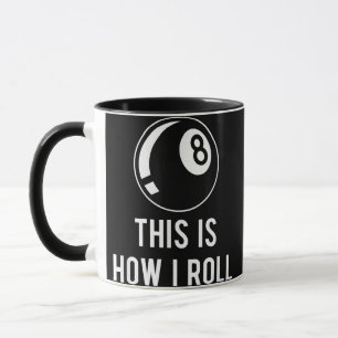 Billard Design für Poolspieler Retro 8 Ba. Tasse