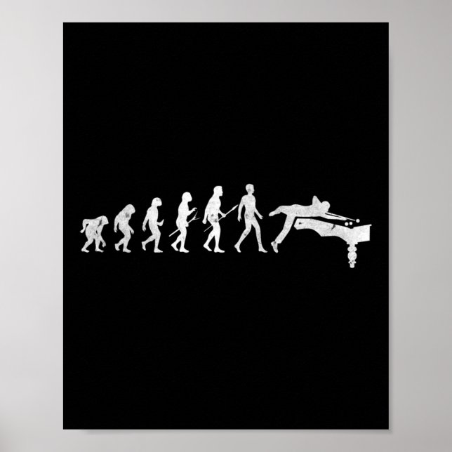 Billard Evolution des menschlichen Snooker Pool St Poster (Vorne)