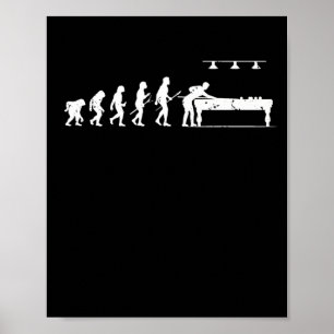 Billard Evolution Man Pool Billiards Spiel Poster