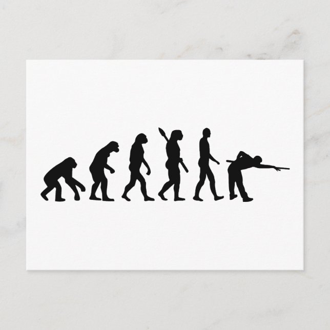 Billard Evolution Pool Postkarte (Vorderseite)