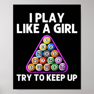 Billard Festival Moon and Stars Mama 8 Ball Poo Poster