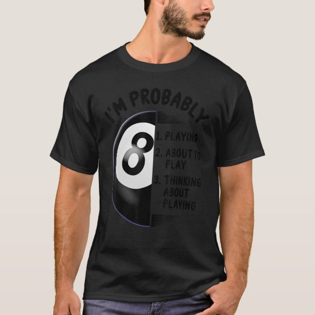 Billard für 8 Ball Pool T-Shirt (Vorderseite)
