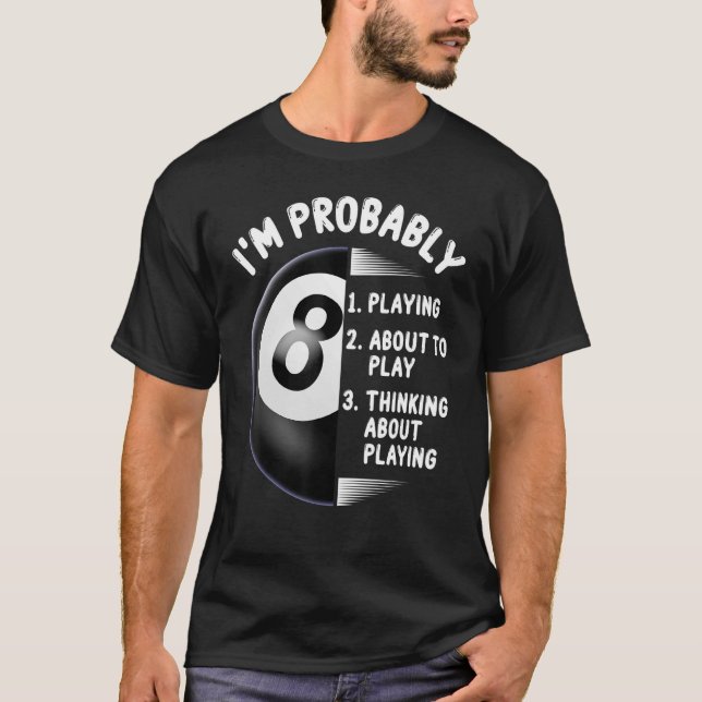 Billard für 8 Ball Pool T-Shirt (Vorderseite)