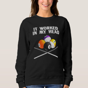 Billard für Damen Coole Schwimmbadsportarten Sweatshirt