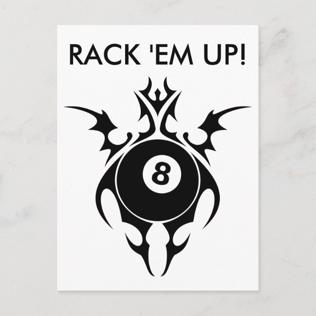 Billard für Stammes : Rack sie auf! Postkarte (Vorderseite)