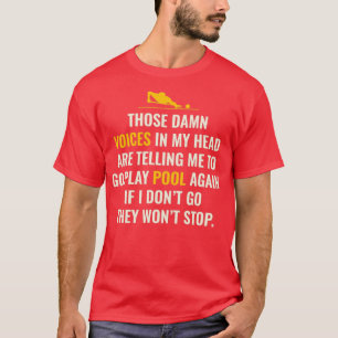 Billard Game Pool Player Cue Ball Sport Funny Sa T-Shirt