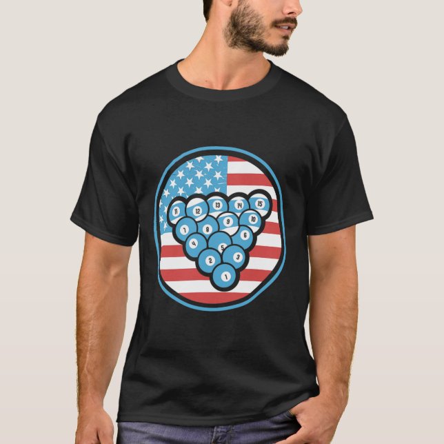 Billard Geschenke für Männer und Amp; Frauen ameri T-Shirt (Vorderseite)