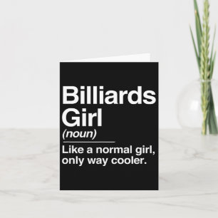 Billard Girl Definition nur Cooler Cue S Karte