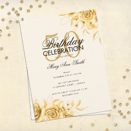Billard Glam Birthday Elegante Gold Cream Postkarte