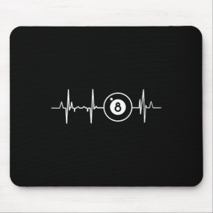 Billard Heartbeat 8 Ball Heartline Pool Billard Mousepad