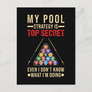 Billard Humor Lustiger 8 Ball Spieler Postkarte