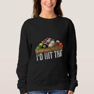 Billard Ich würde diesen Retro-Vintage-Billardkuge Sweatshirt