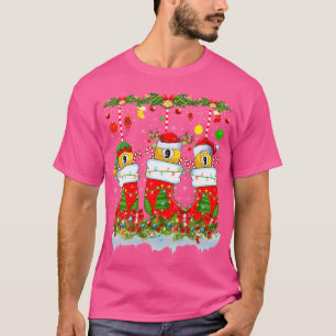 Billard in Weihnachtssocken Lights Billard Chr T-Shirt