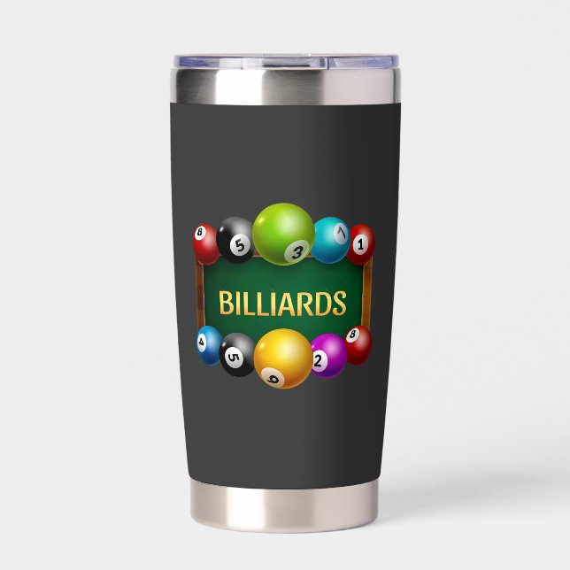 Billard-Insulbler Thermobecher (Vorderseite)