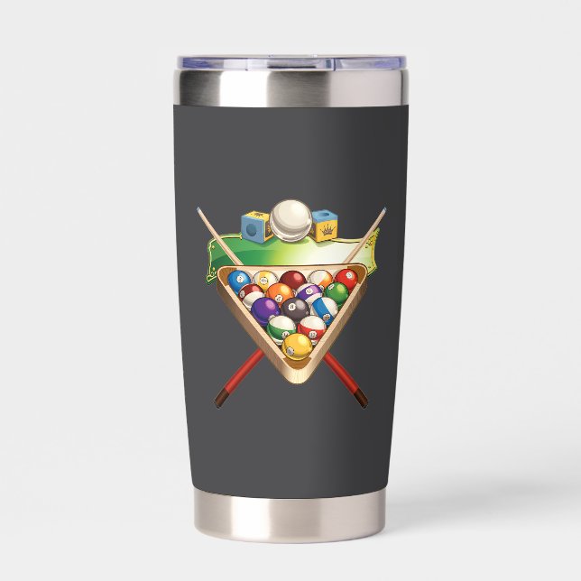 Billard-Insulbler Thermobecher (Vorderseite)