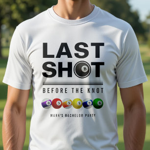 Billard-Junggesellenabschied Letzter Schuss Poolbi T-Shirt