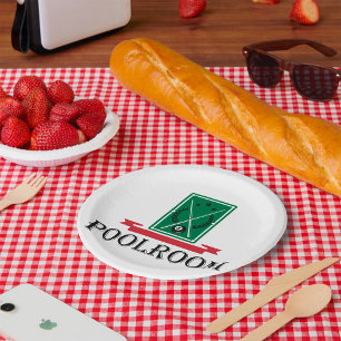 Billard Klassik 8 Ball Pappteller