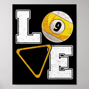 Billard Liebe Pool Player Billard Lover Poster