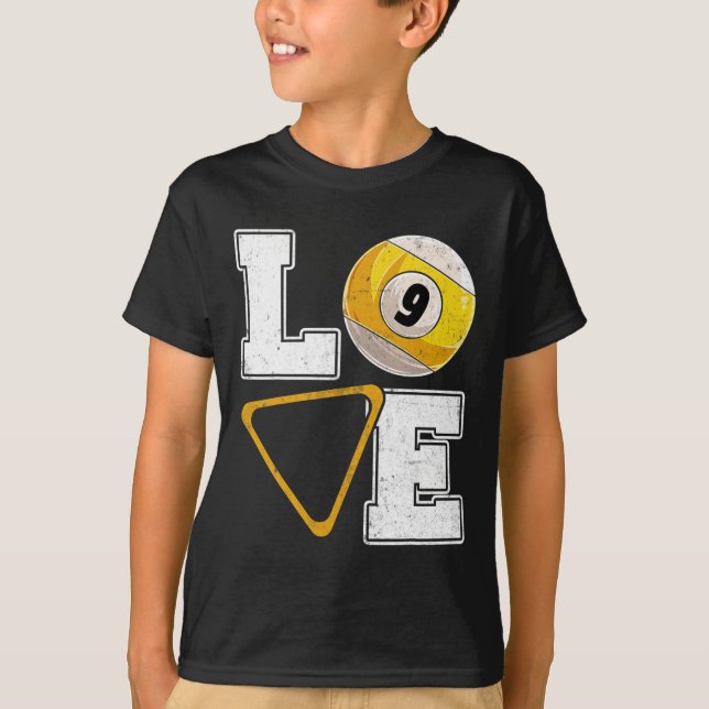 Billard Liebe Pool Player Billard Lover T-Shirt (Vorderseite)