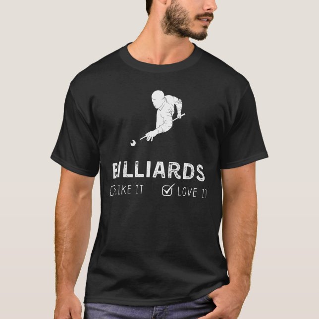 Billard like it or Liebe It Funny T-Shirt (Vorderseite)