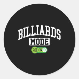 Billard-Modus on - Funny Billiard Billiard Pool Pl Runder Aufkleber