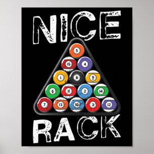 Billard Nice Rack Pool Billiard Spaß Poster